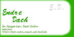 endre dach business card